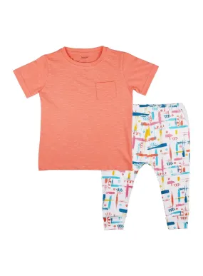 2-Piece Happy Trails T-shirt & Knit Pants Set