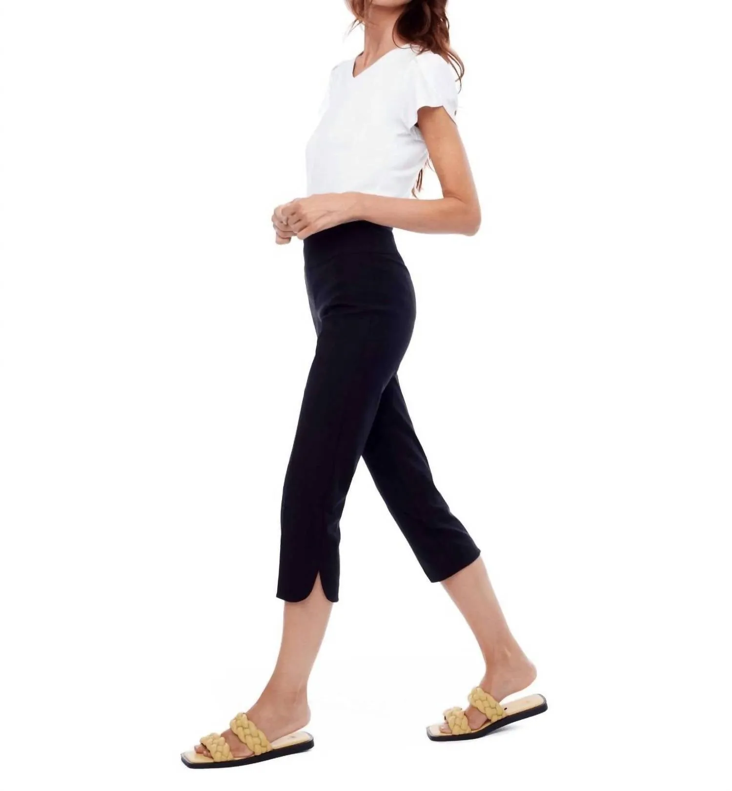 22" Petal Capri Solid Techno Pant