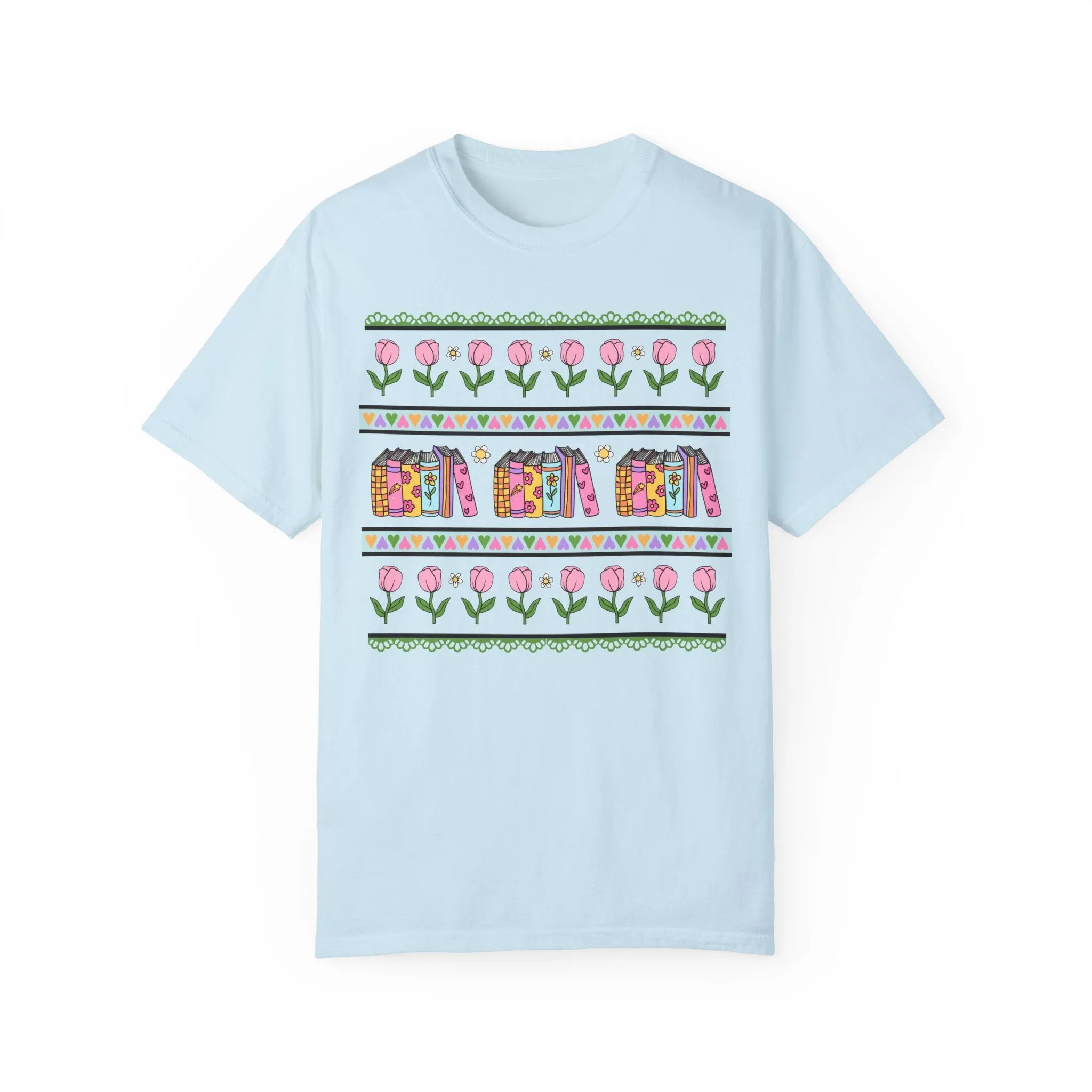 90s Book Shirt with Flowers