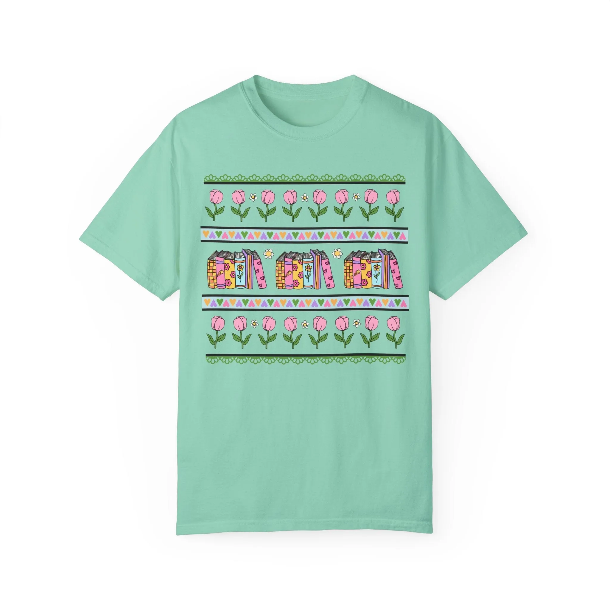 90s Book Shirt with Flowers