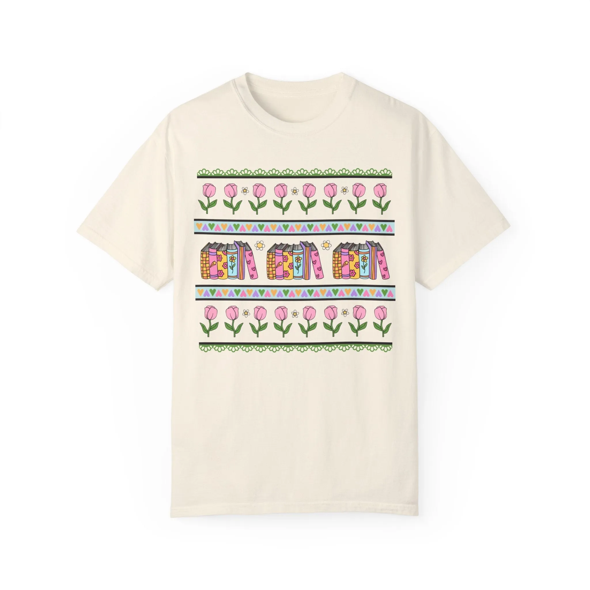 90s Book Shirt with Flowers