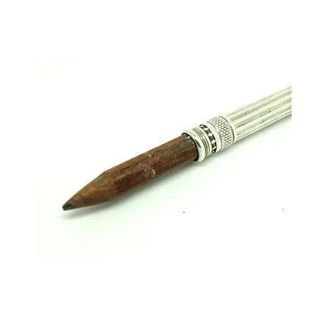 Antique Victorian 1898 Silver Ink Pen & Pencil