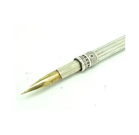 Antique Victorian 1898 Silver Ink Pen & Pencil
