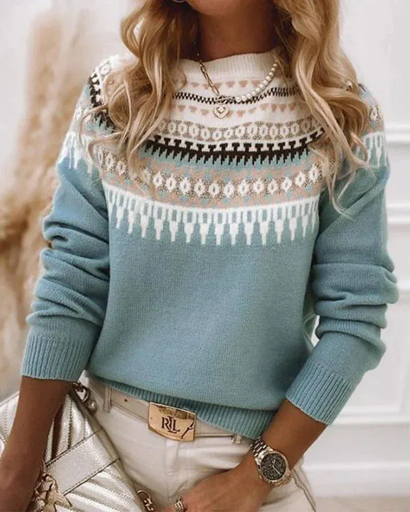 Aranka - Stylish bedrukte pullover met lange mouwen