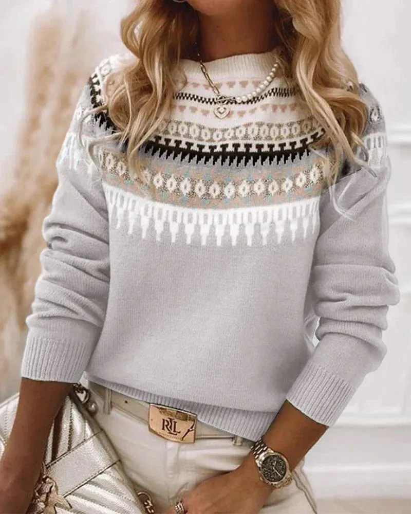 Aranka - Stylish bedrukte pullover met lange mouwen