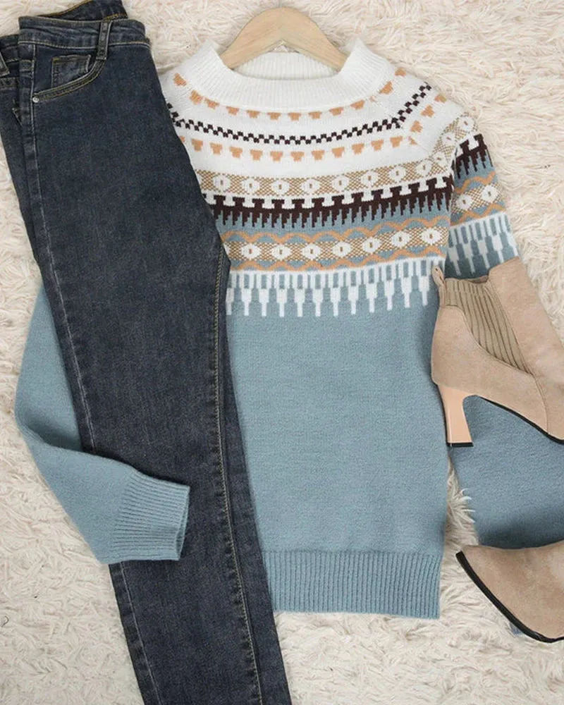 Aranka - Stylish bedrukte pullover met lange mouwen
