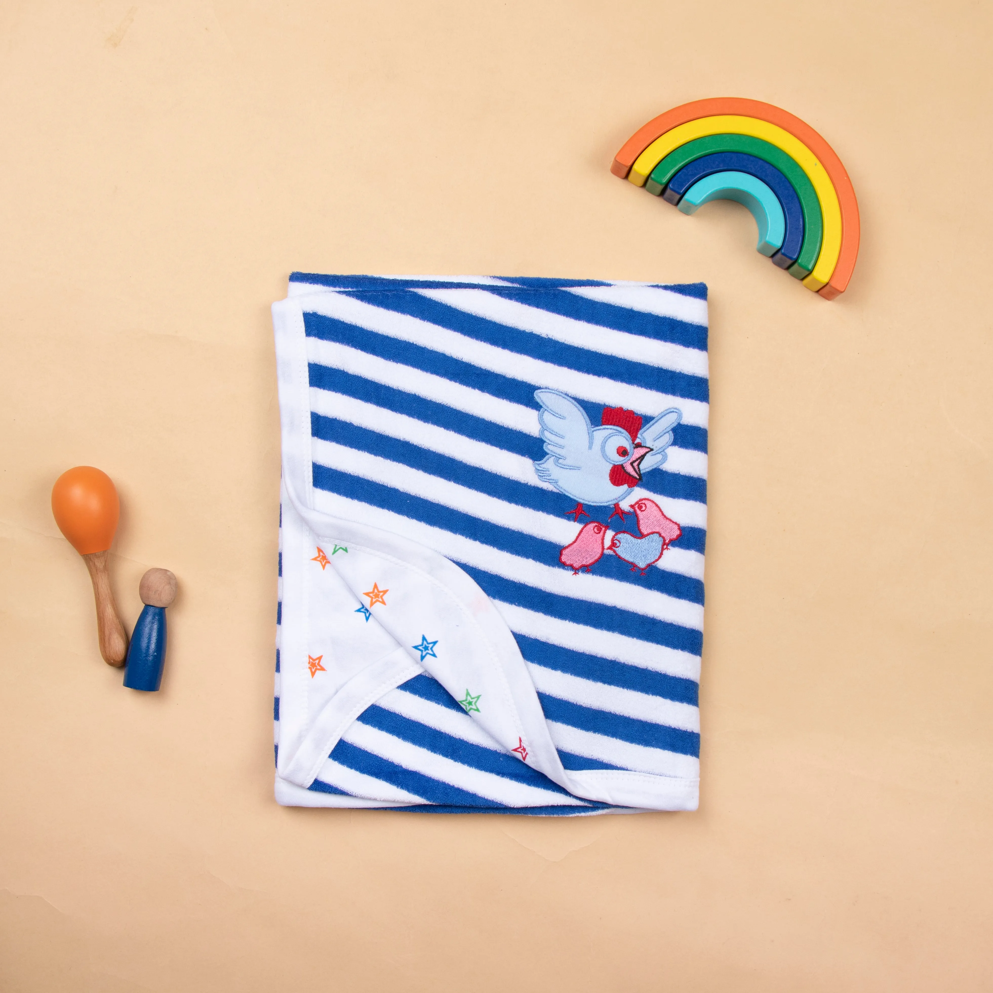 Baby Towel Terry Knitted Stripes