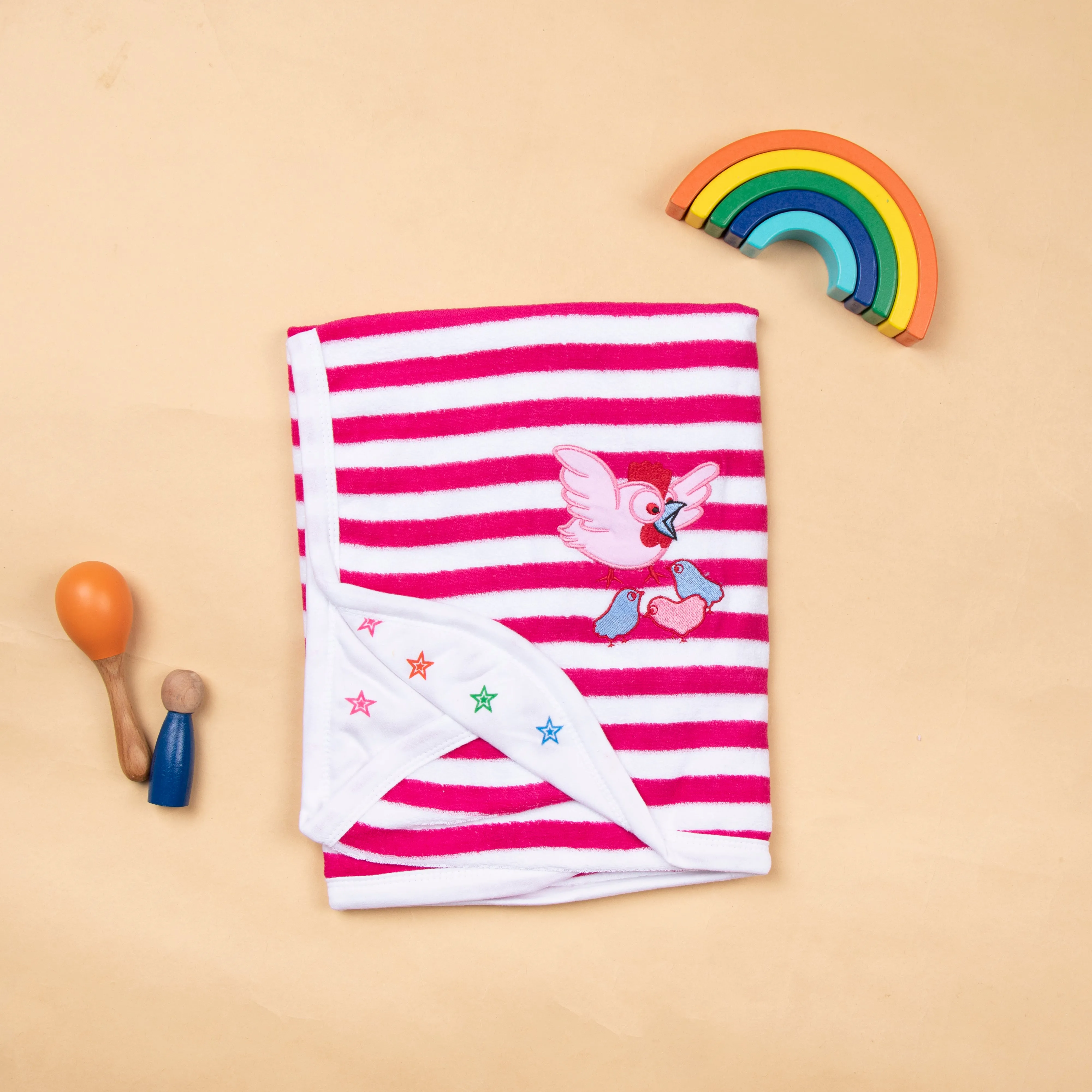 Baby Towel Terry Knitted Stripes