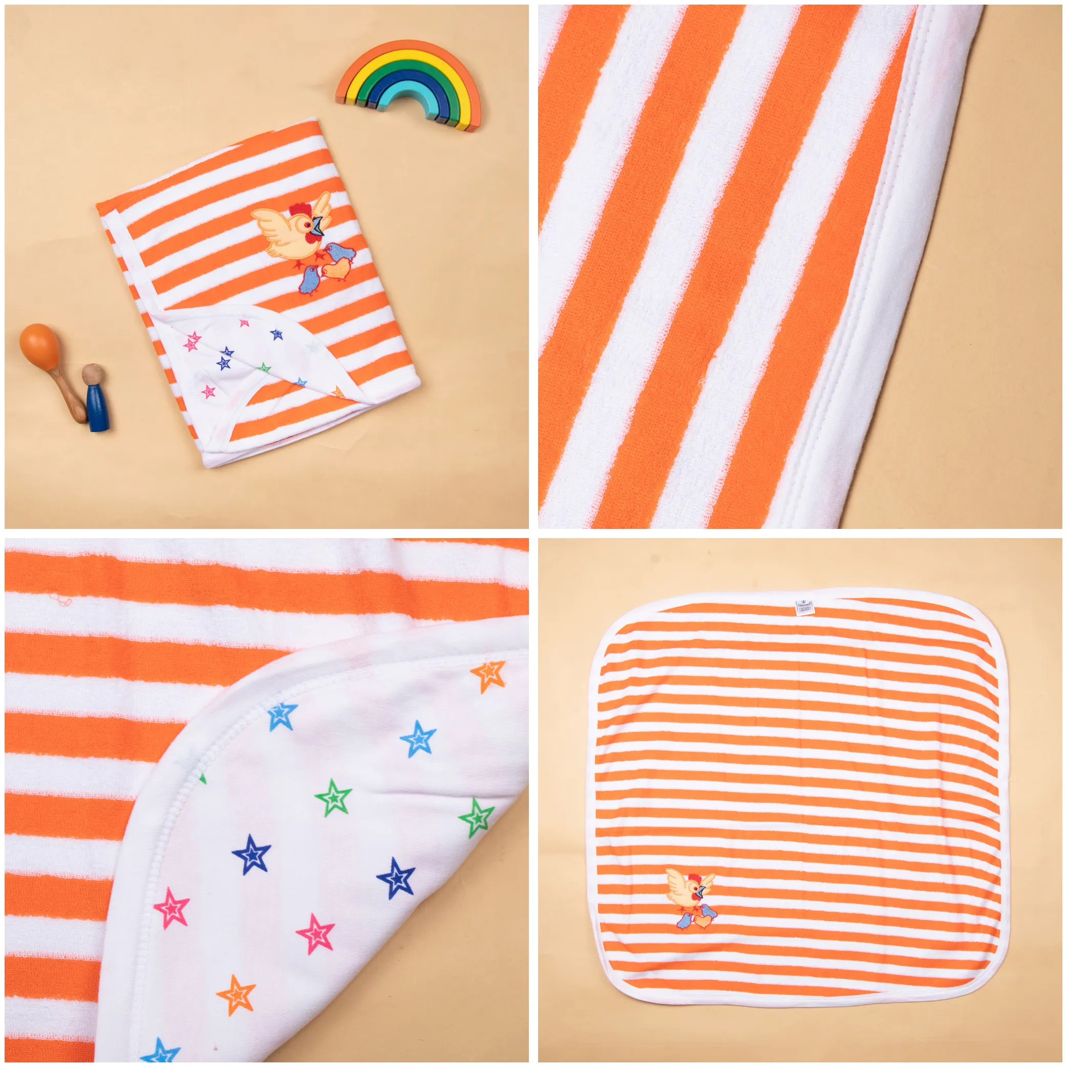 Baby Towel Terry Knitted Stripes