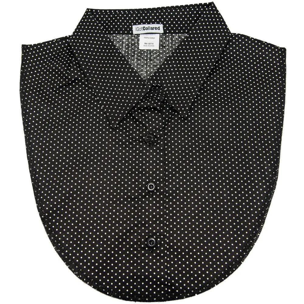 Black and White Polka Dot Dickey Collar