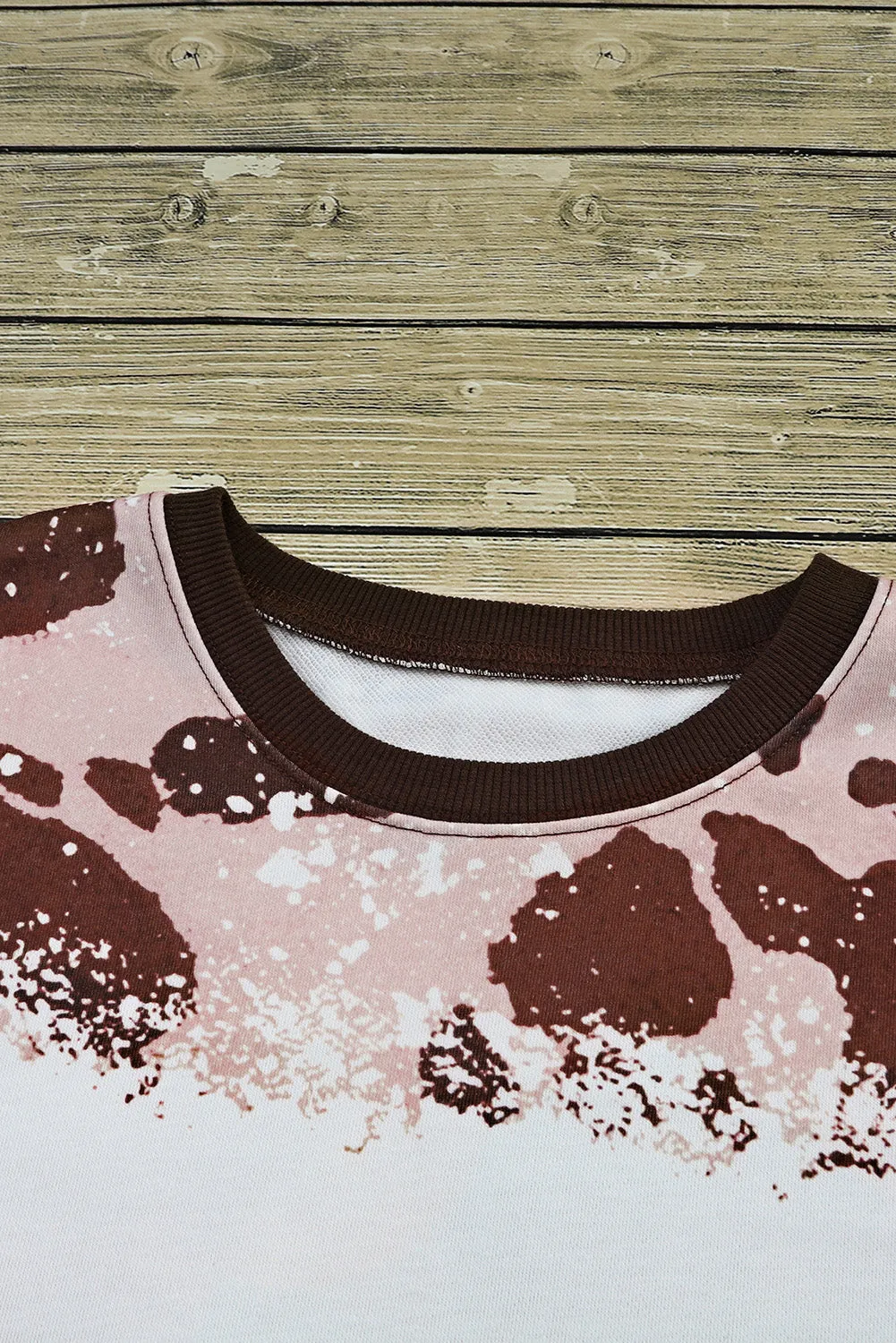 Bleached Tie Dye Long Sleeve Top