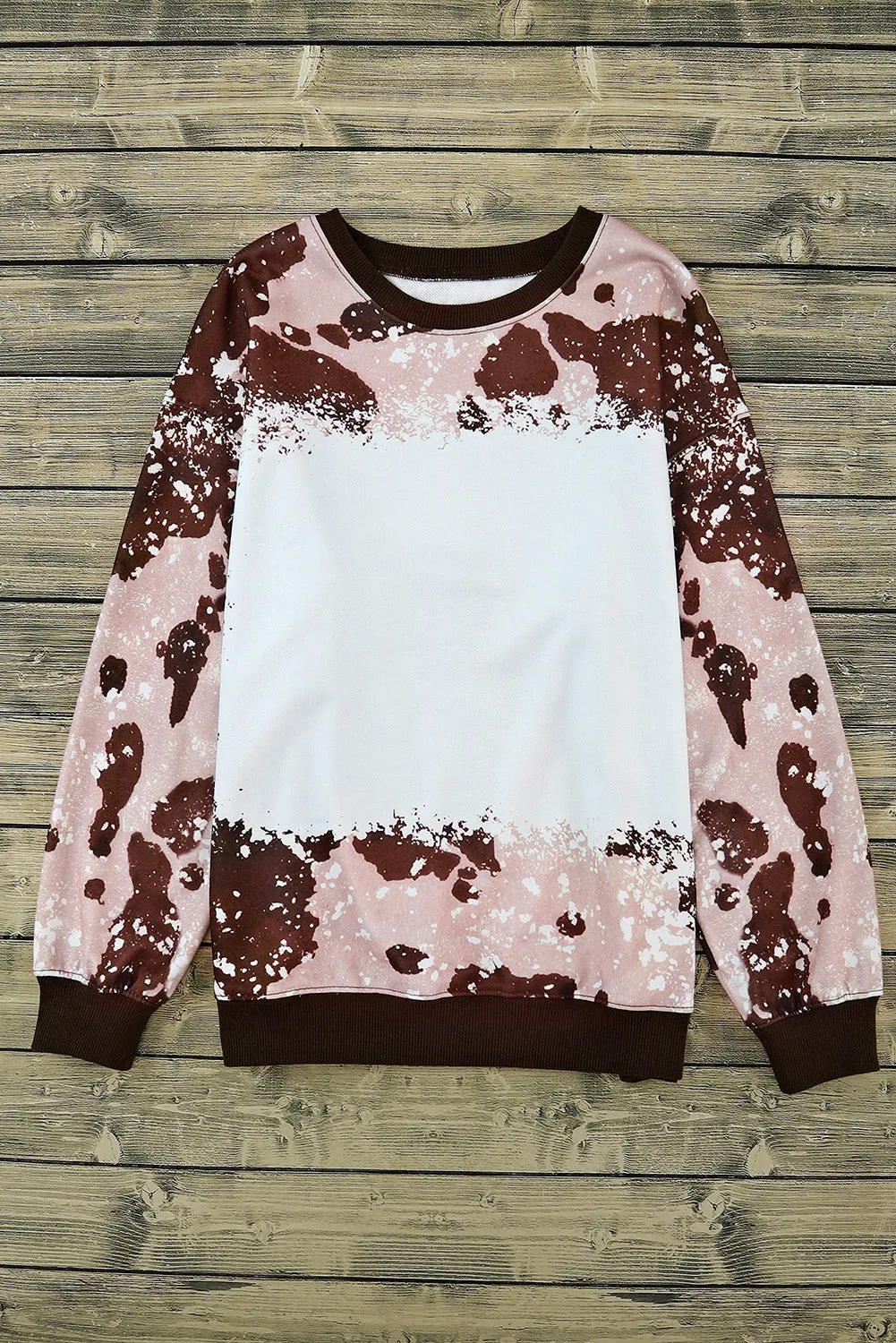 Bleached Tie Dye Long Sleeve Top