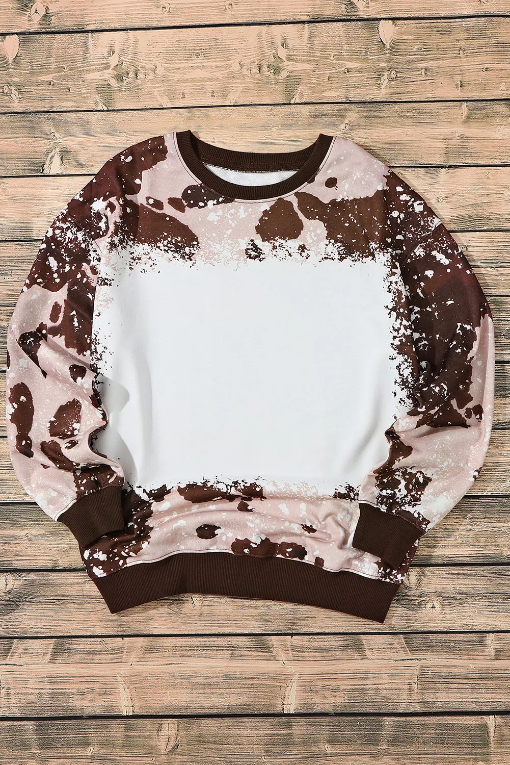 Bleached Tie Dye Long Sleeve Top
