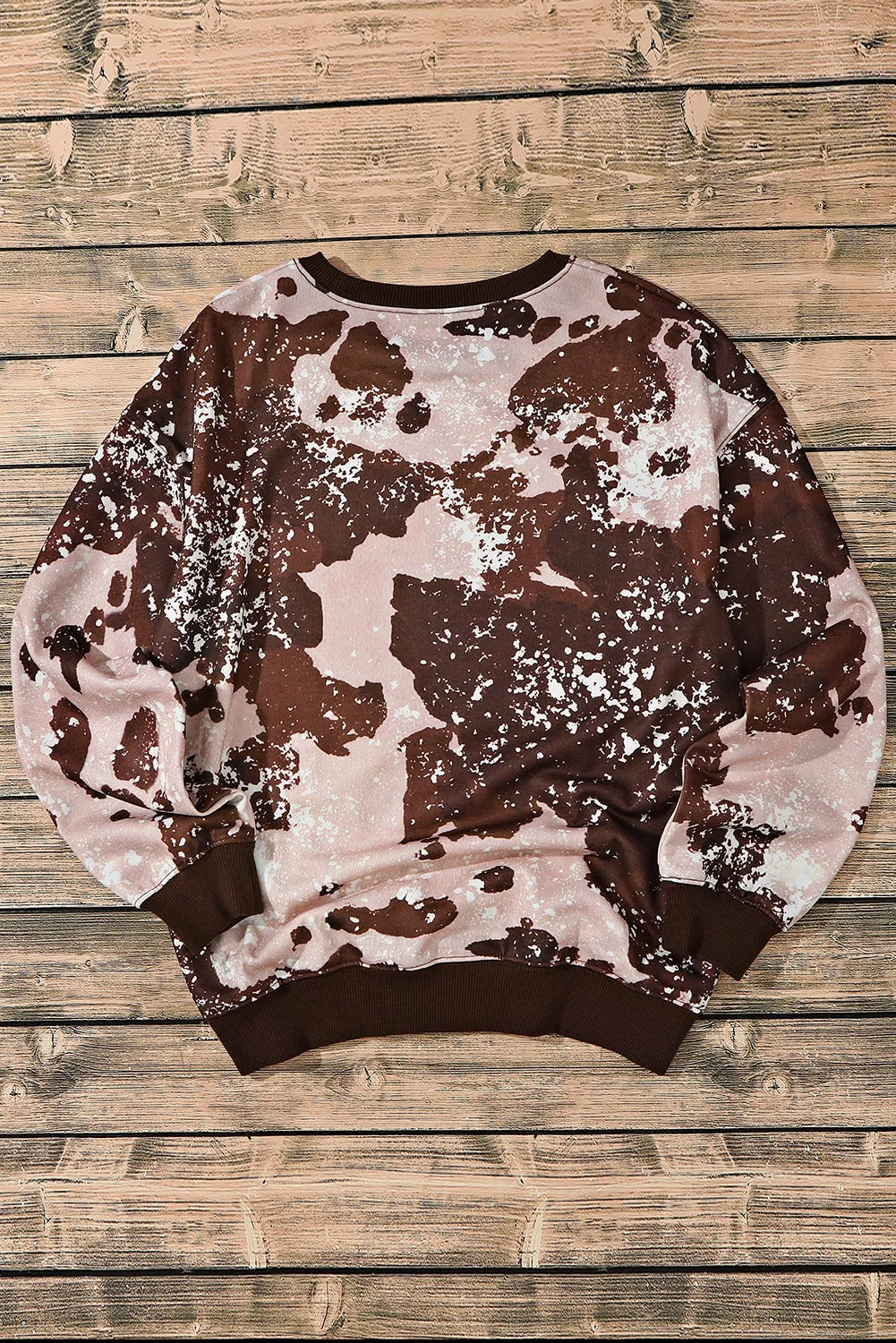 Bleached Tie Dye Long Sleeve Top