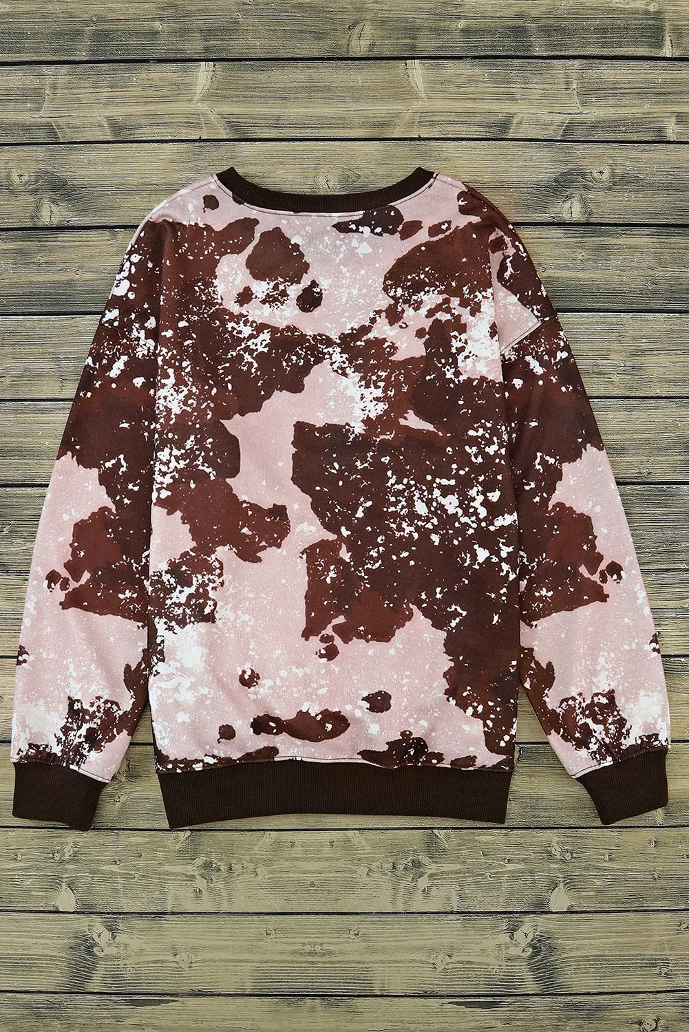 Bleached Tie Dye Long Sleeve Top