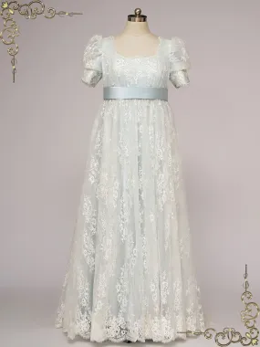 Blue Regency Era Inspired Ball Dance Dress ELOISE