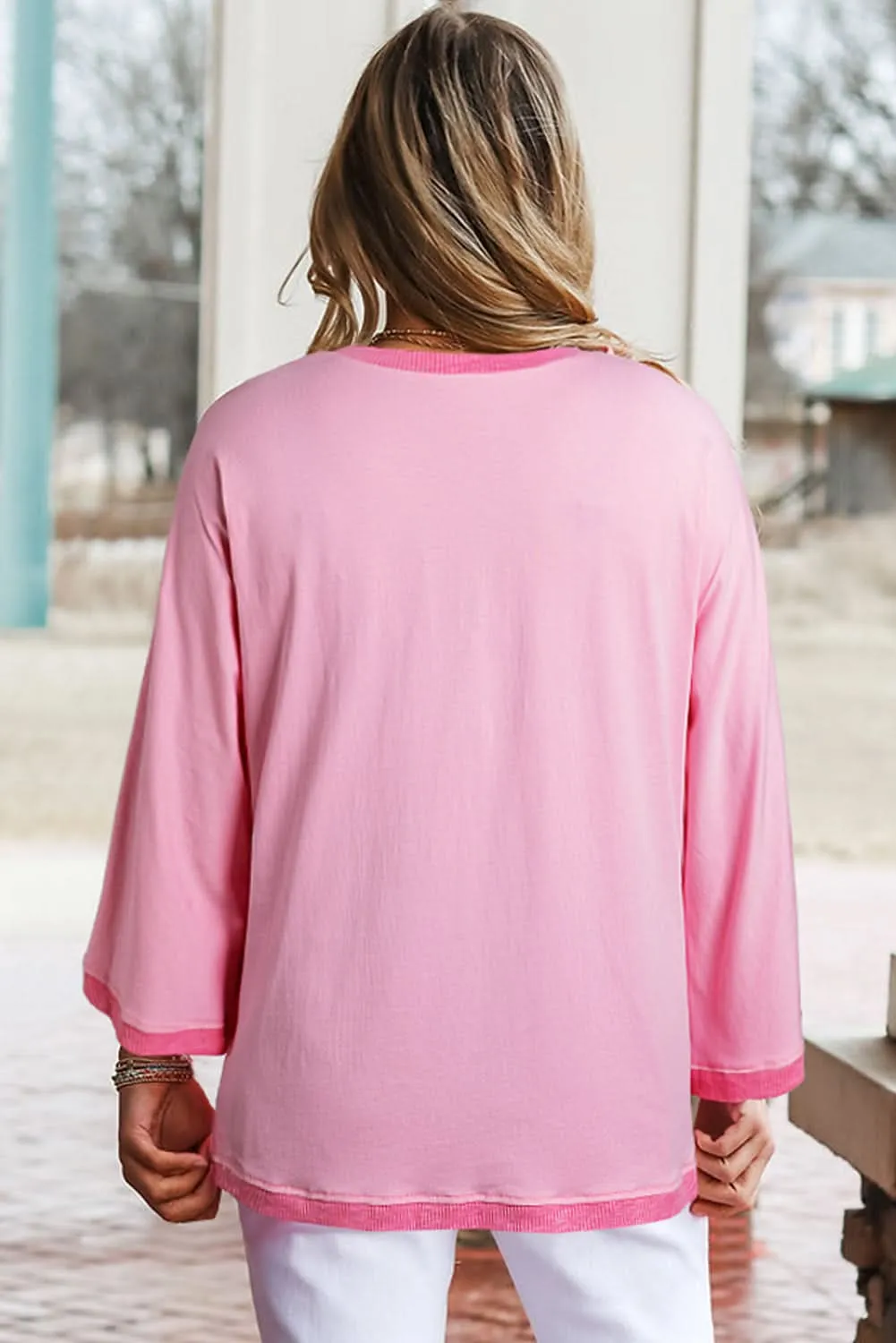 Bonbon plus size high-low tee
