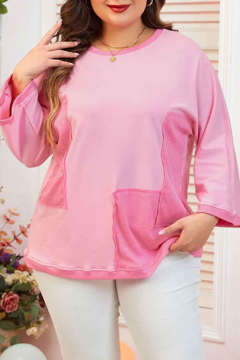 Bonbon plus size high-low tee