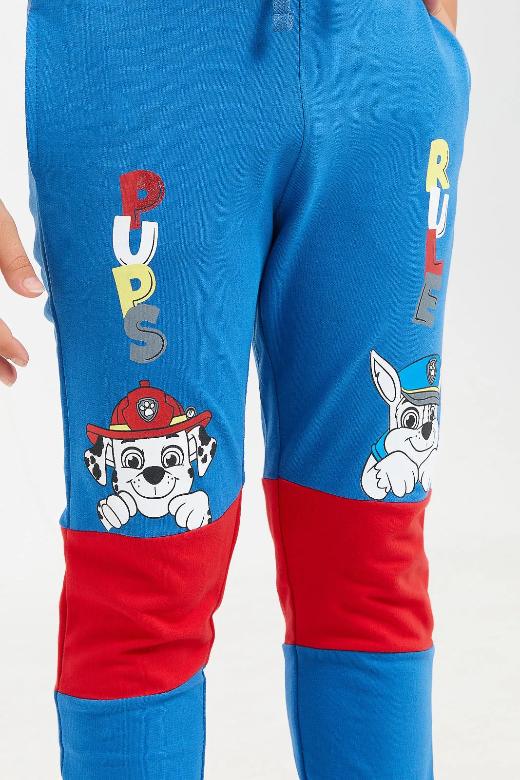 Boys Blue Paw Patrol Print Active Pants