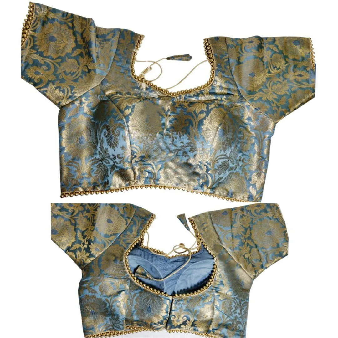 Brocade blouses in assorted colors