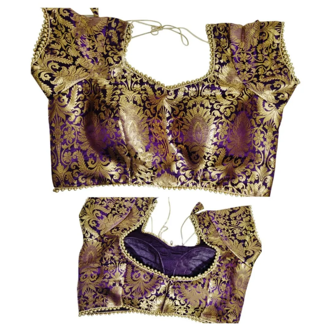 Brocade blouses in assorted colors