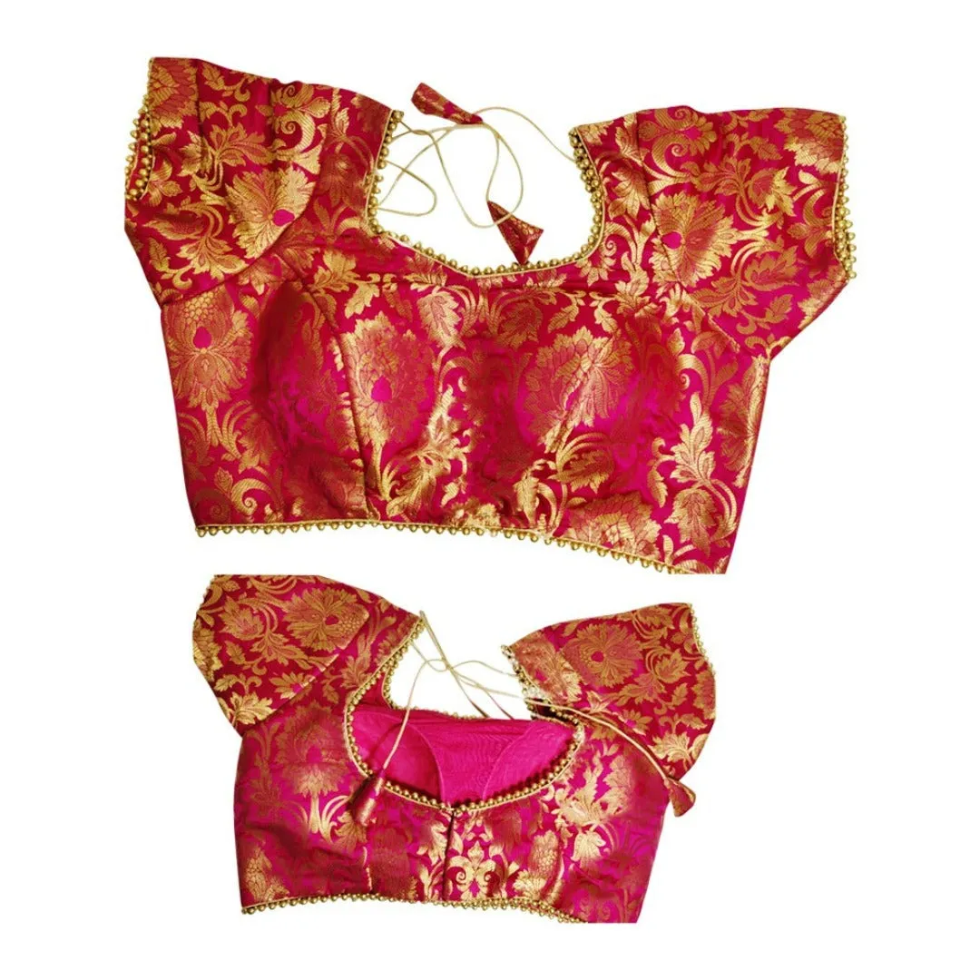 Brocade blouses in assorted colors
