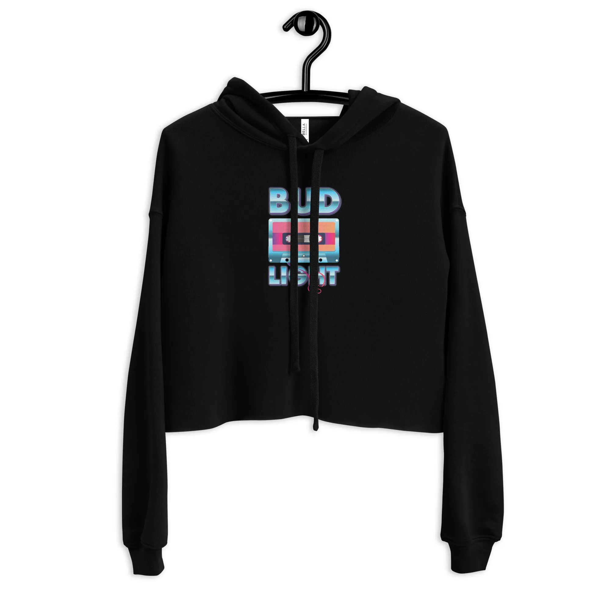 Bud Light Retro Cassette Crop Hoodie