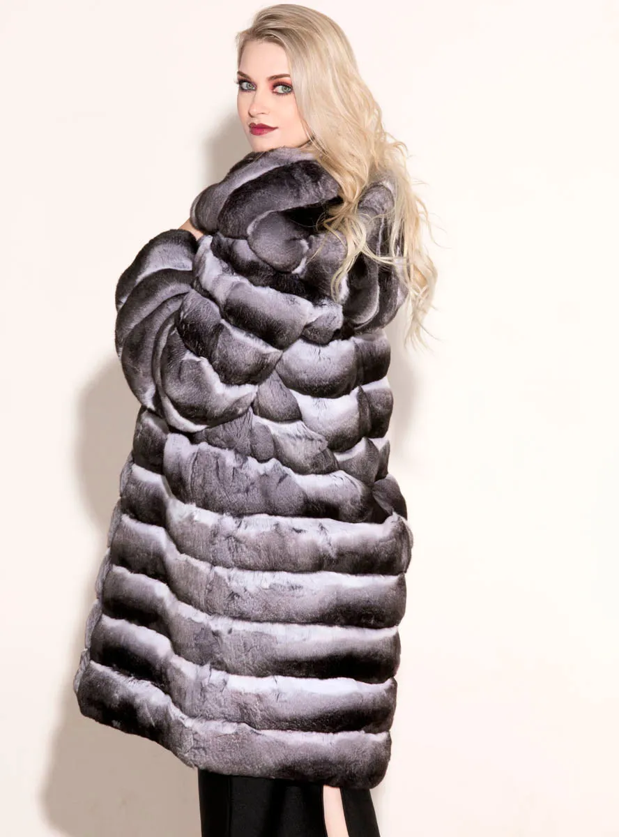 Chinchilla Fur Stroller with Hood