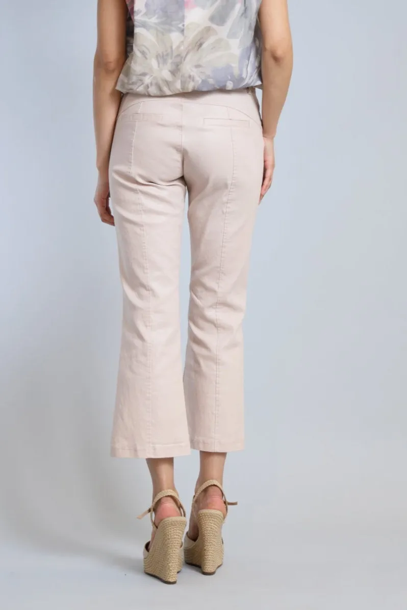 Coated Kick Flare Jean | Pink