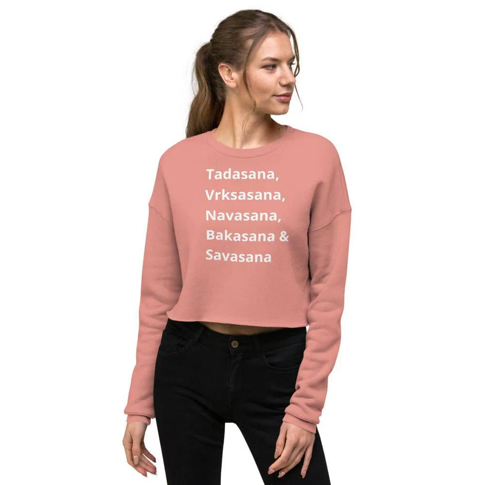 Crop Sweatshirt yoga poses in 4 colors