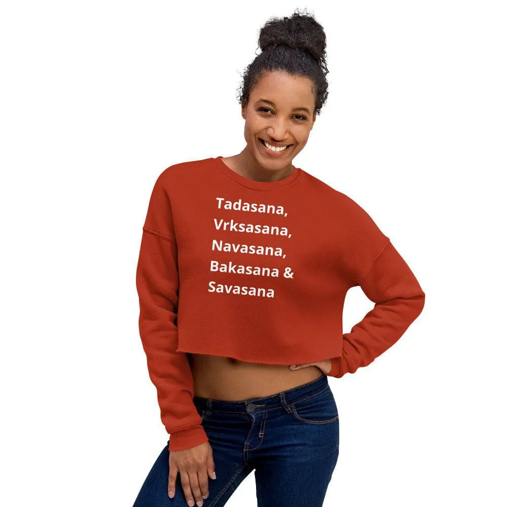 Crop Sweatshirt yoga poses in 4 colors