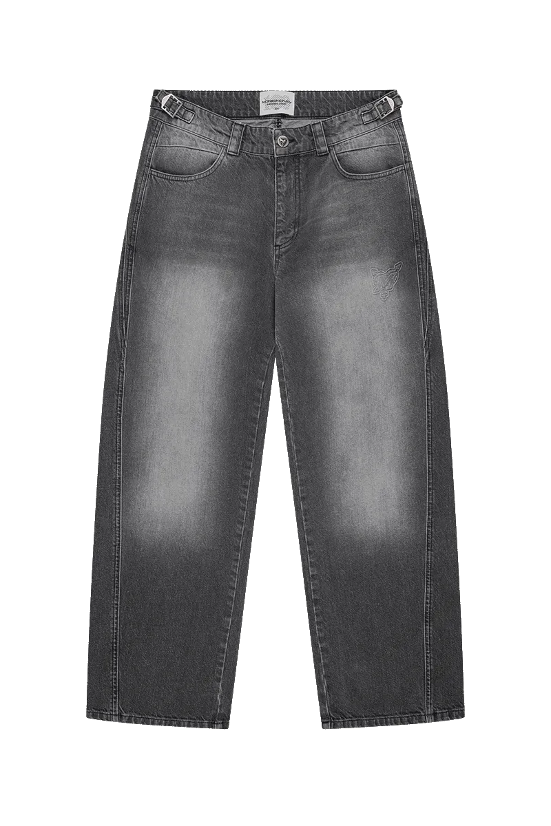 DISTINCTIVE BAGGY DENIM GREY WASHED