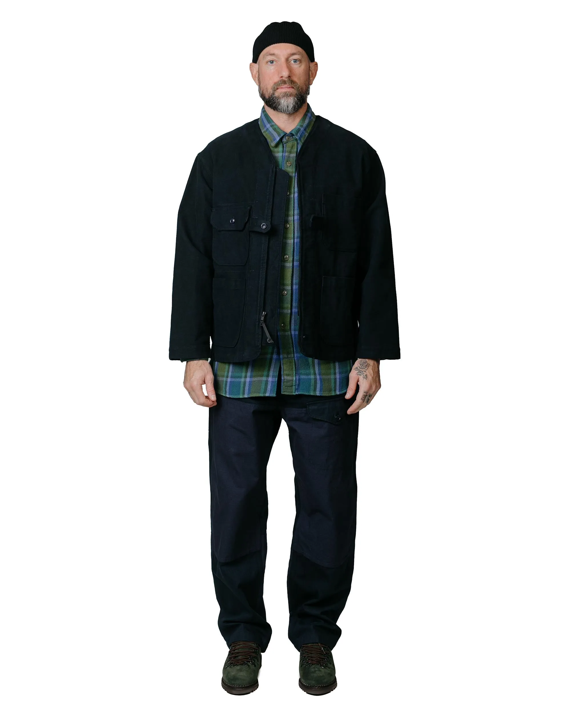 Engineered Garments Shooting Jacket Dark Navy Cotton Moleskin