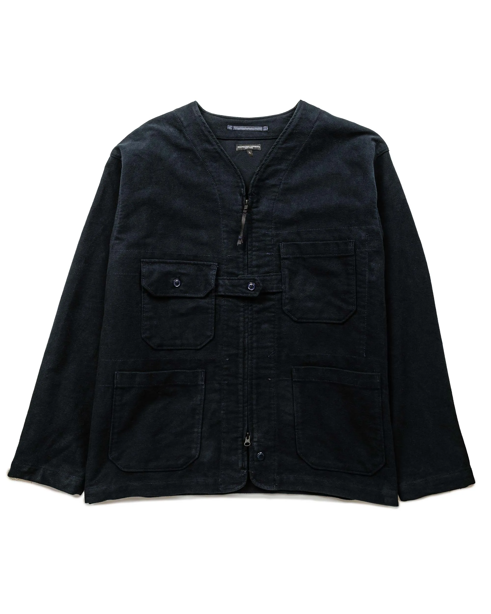 Engineered Garments Shooting Jacket Dark Navy Cotton Moleskin