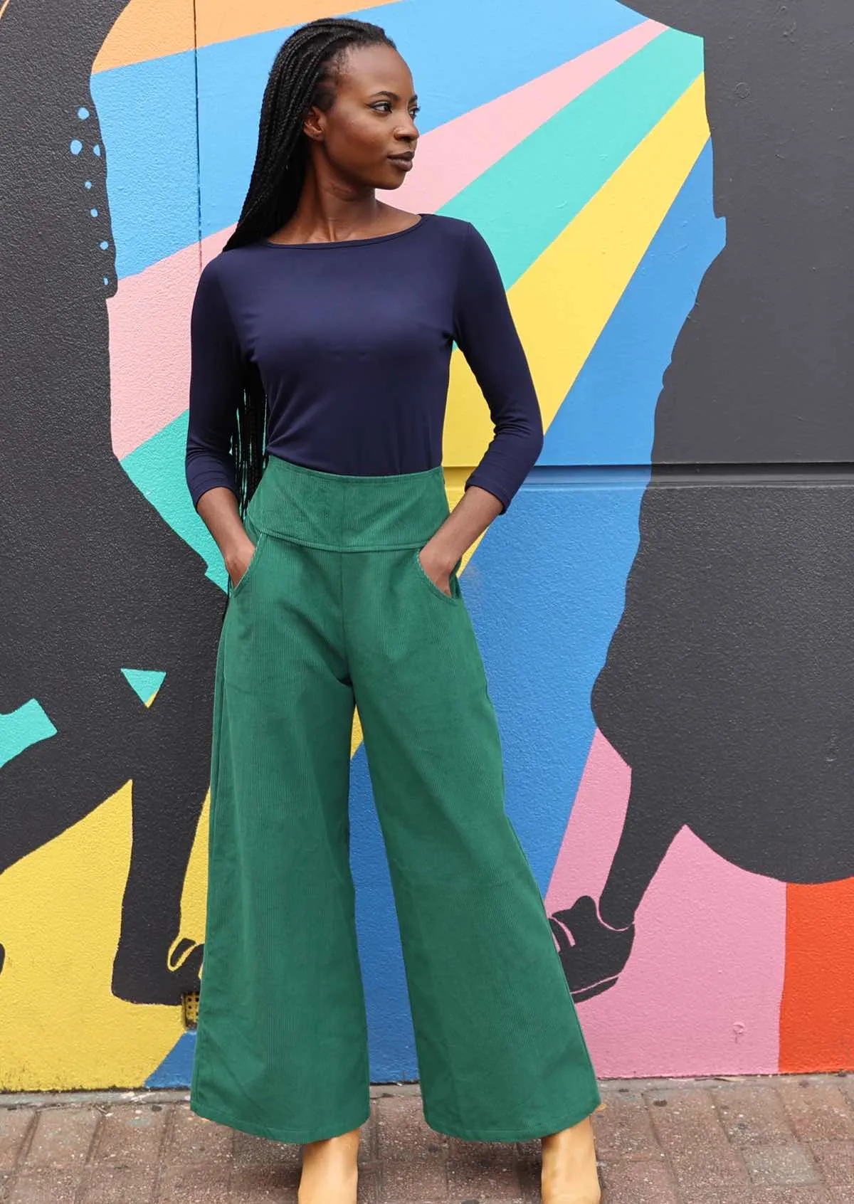 Esta Corduroy Pants - Hunter Green