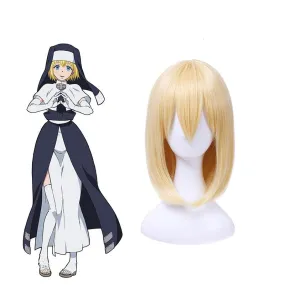 Fire Force Iris Blonde Medium Length Cosplay Wigs