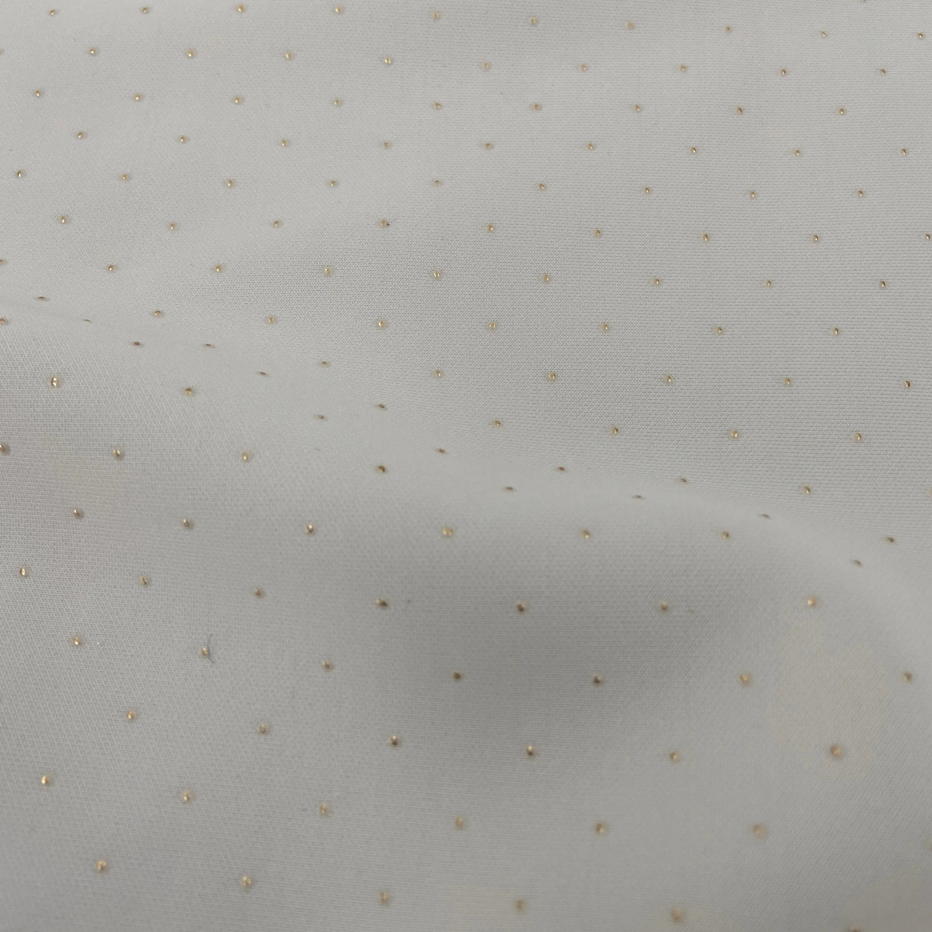 FS590_1 Gold Diamond Gel Scuba Stretch Knit Fabric Ivory