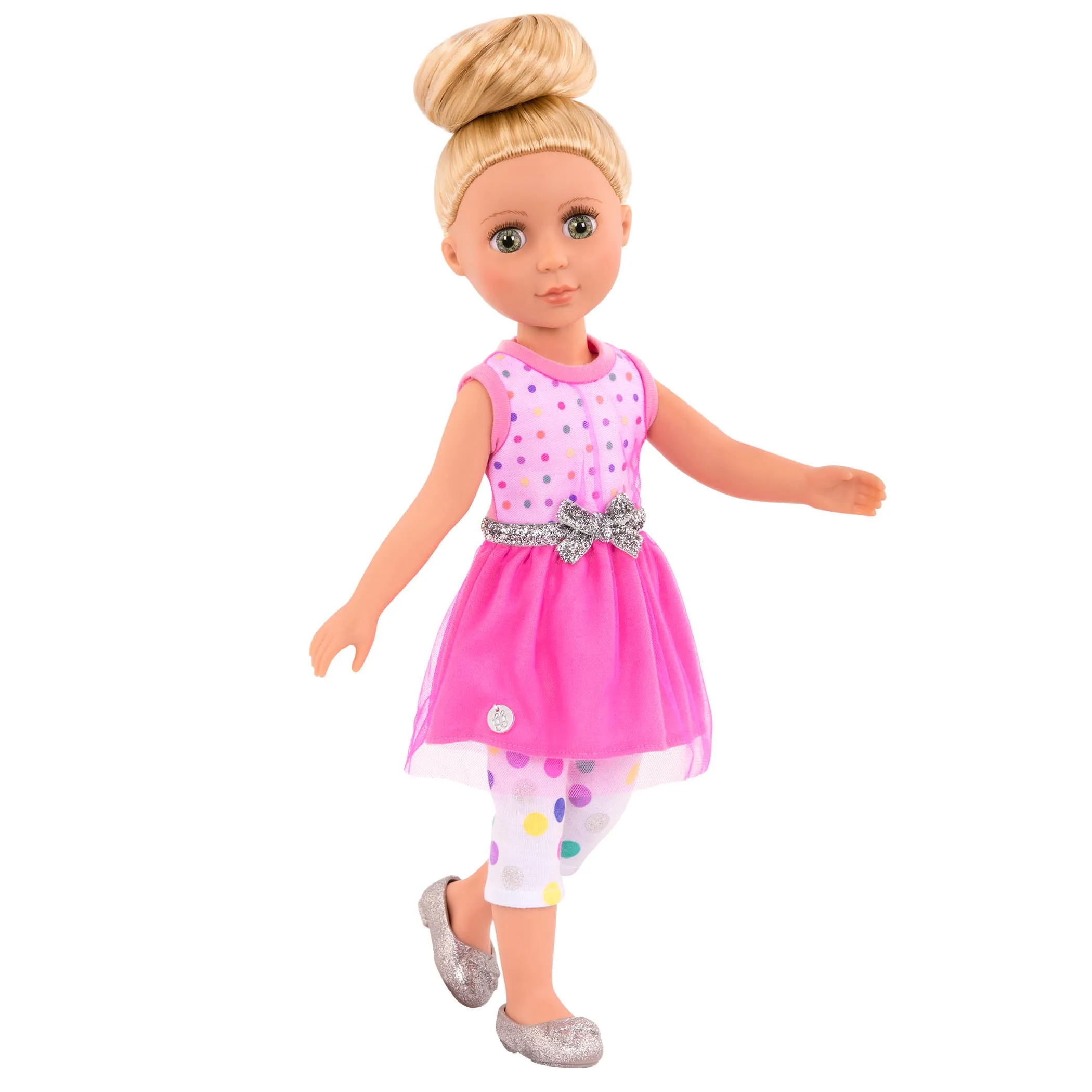 Glitter Girls Stay Sparkly Dress & Leggings Regular Outfit - 14" Doll Clothes & Accessories For Girls Age 3 & Up