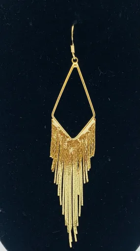 Gold Tone Fringe Earrings