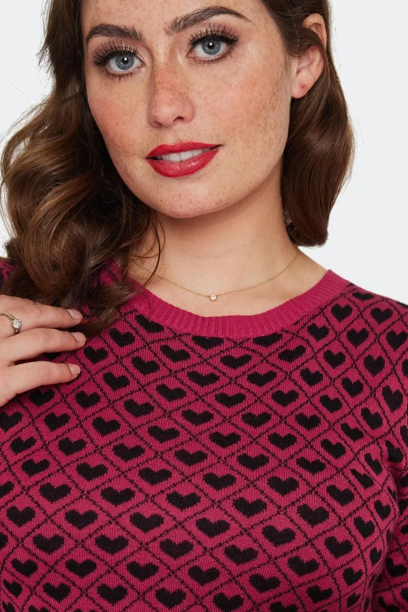 Heart Patterened Sweater
