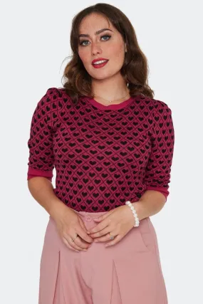 Heart Patterened Sweater
