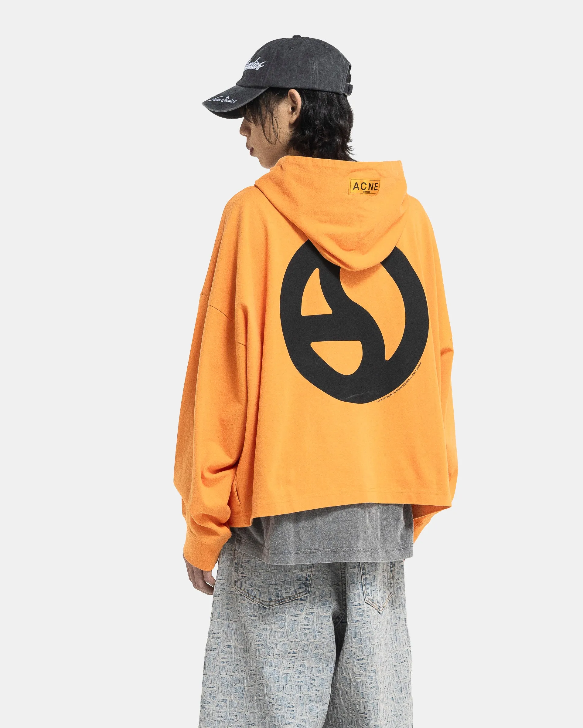Hooded Sweater in Sharp Orange