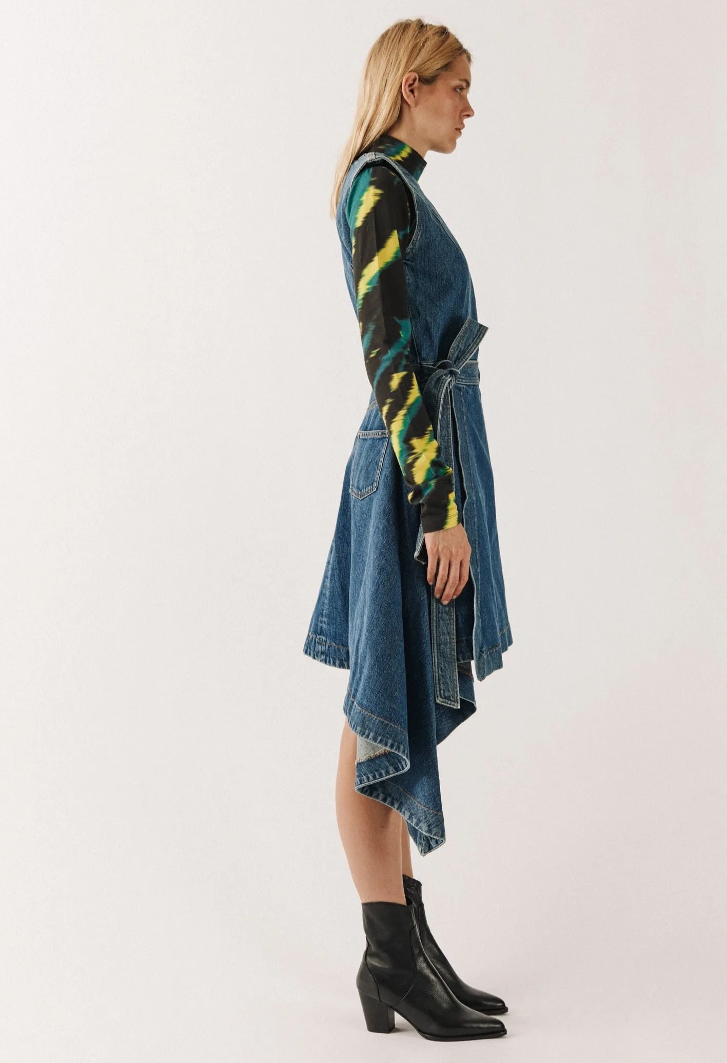 House of Holland Folded Denim Dress