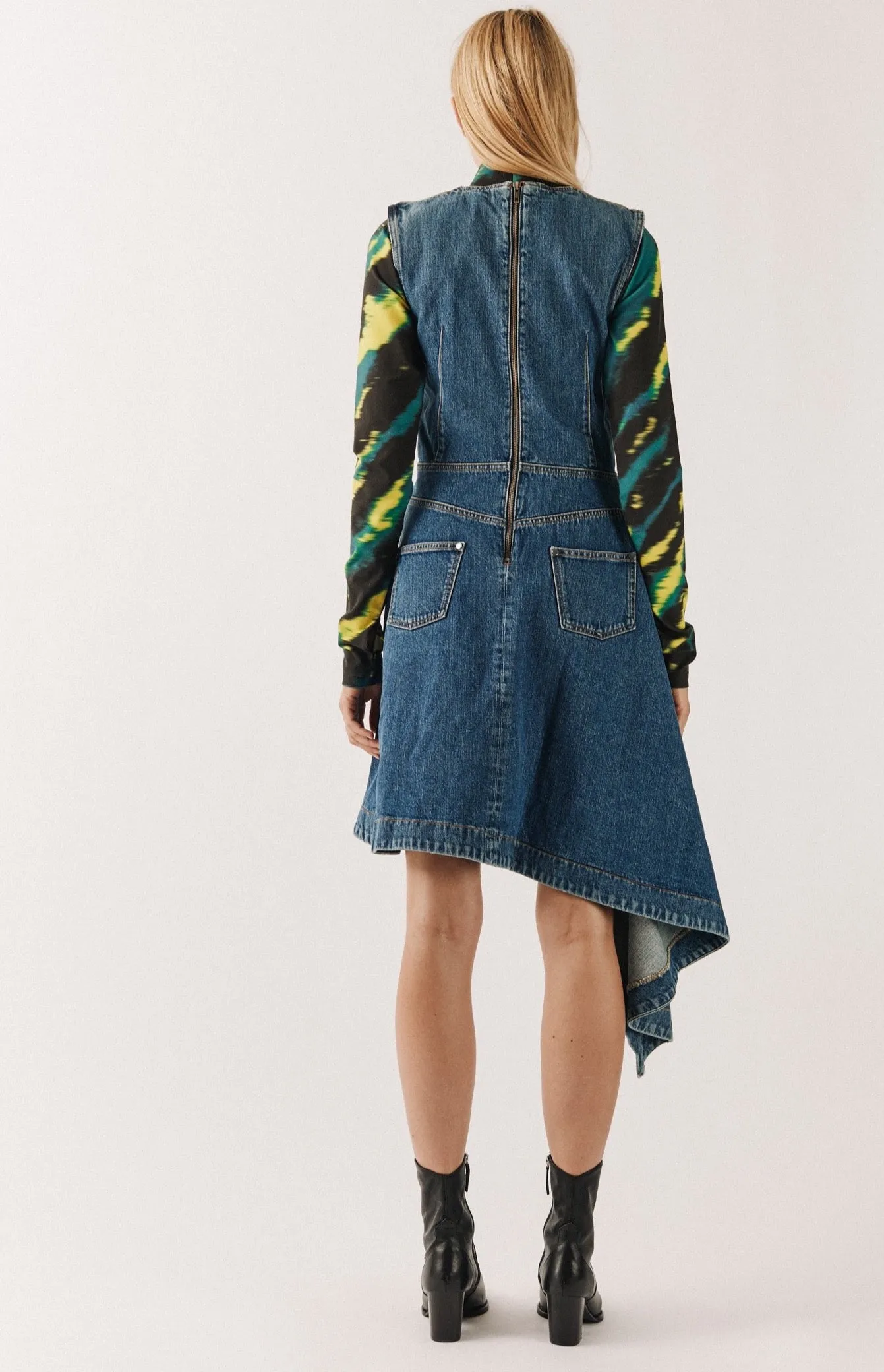 House of Holland Folded Denim Dress