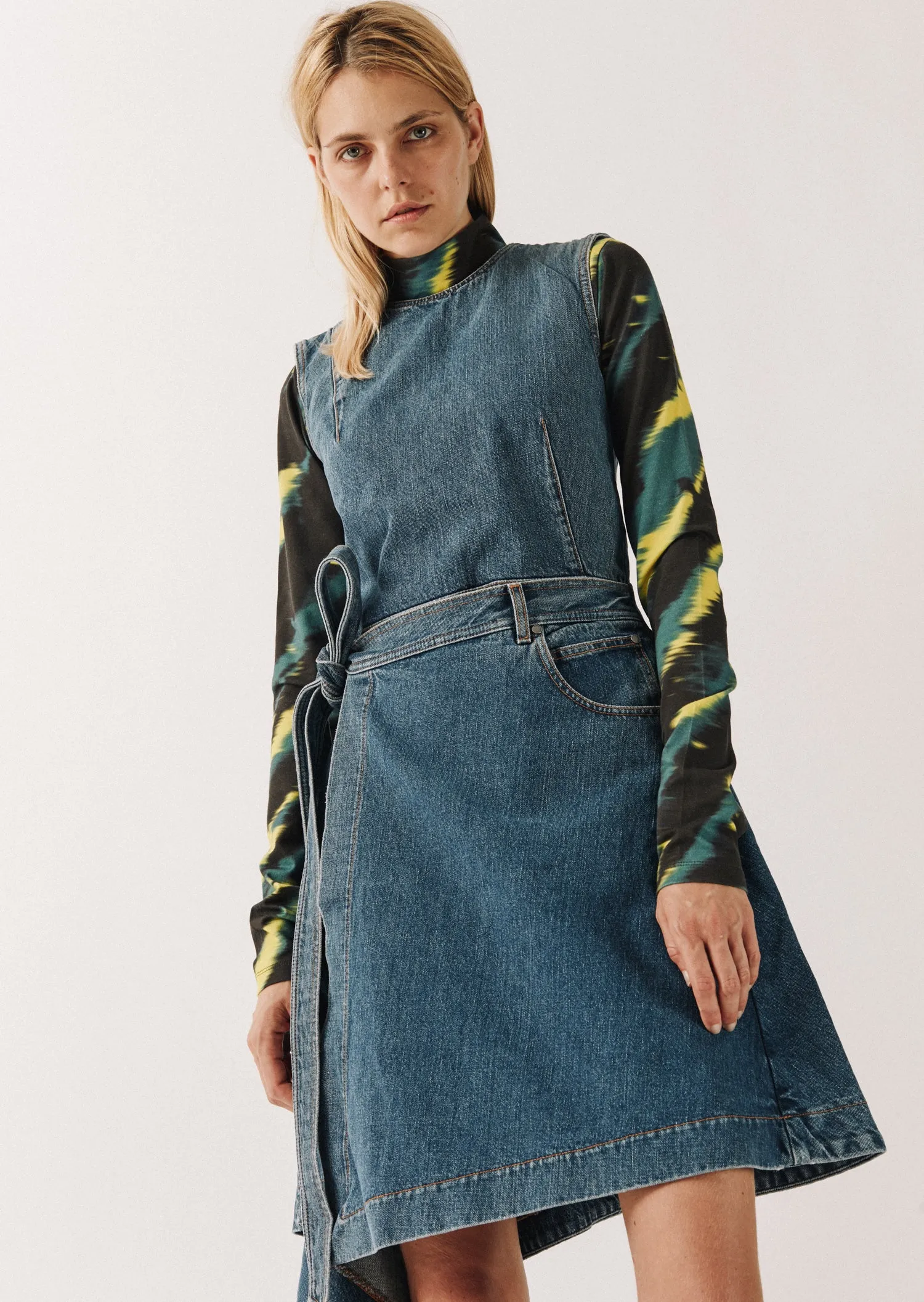 House of Holland Folded Denim Dress