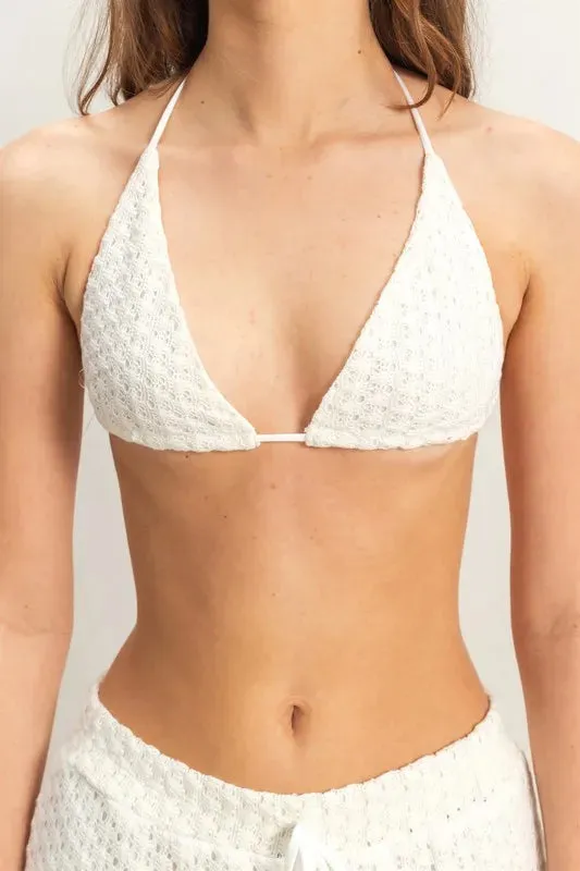 HYFVE Crochet Bra and Drawstring Pants Set