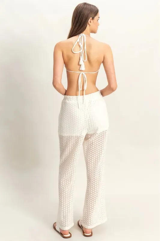 HYFVE Crochet Bra and Drawstring Pants Set