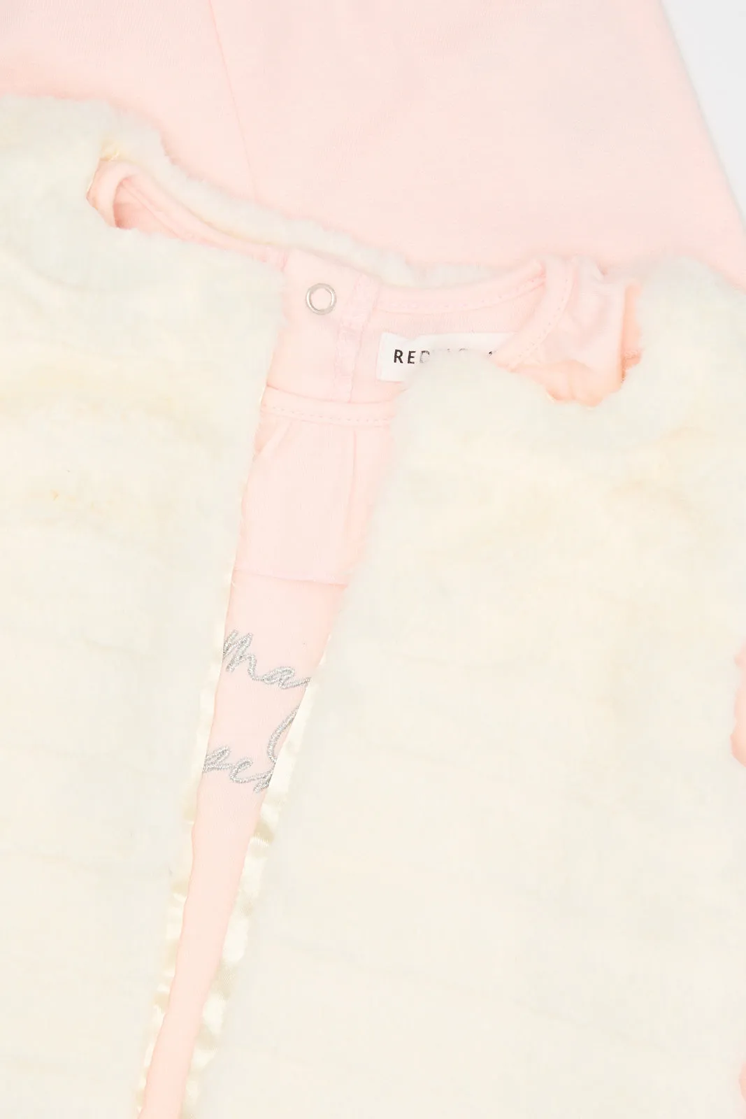Infant Girls Pink Embellished Casual Set (3 Piece)