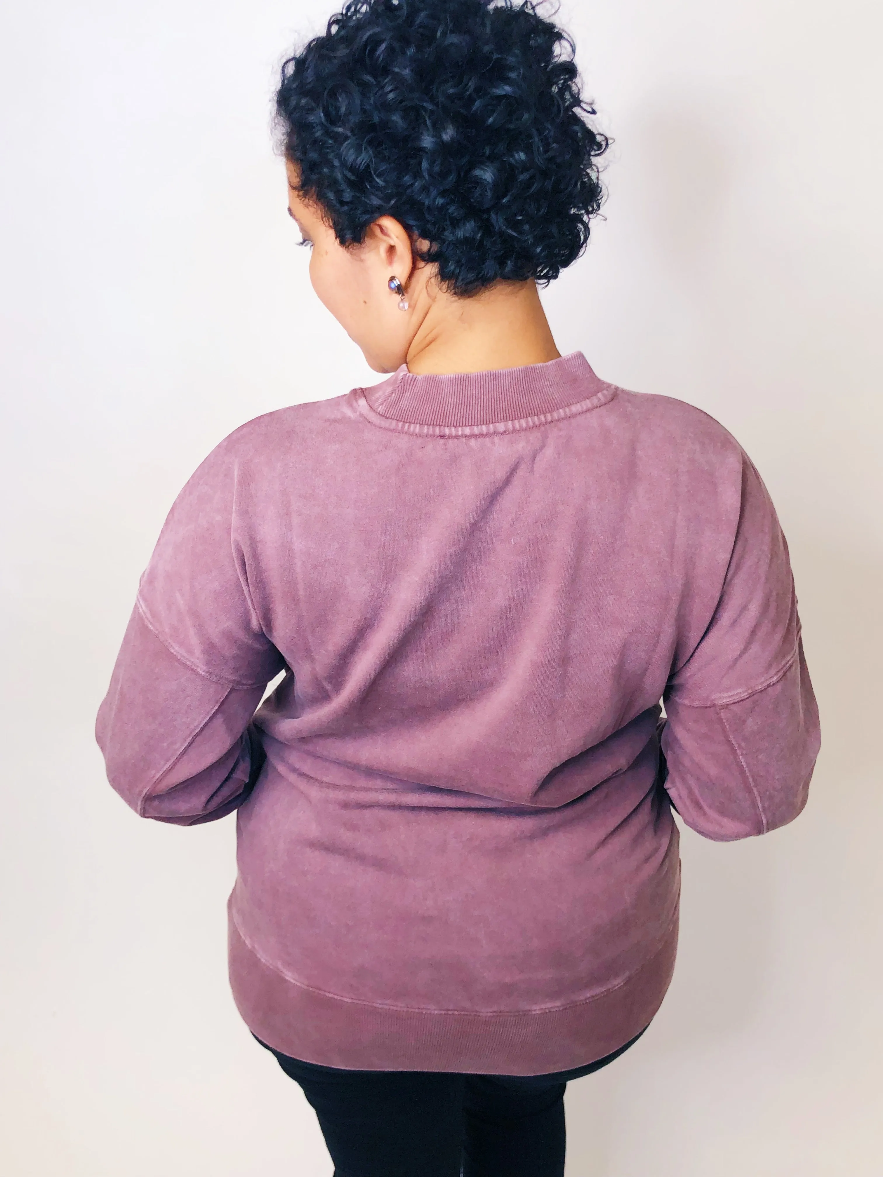 #k605 Feeling Good, Like I Should Pullover (Mauve)