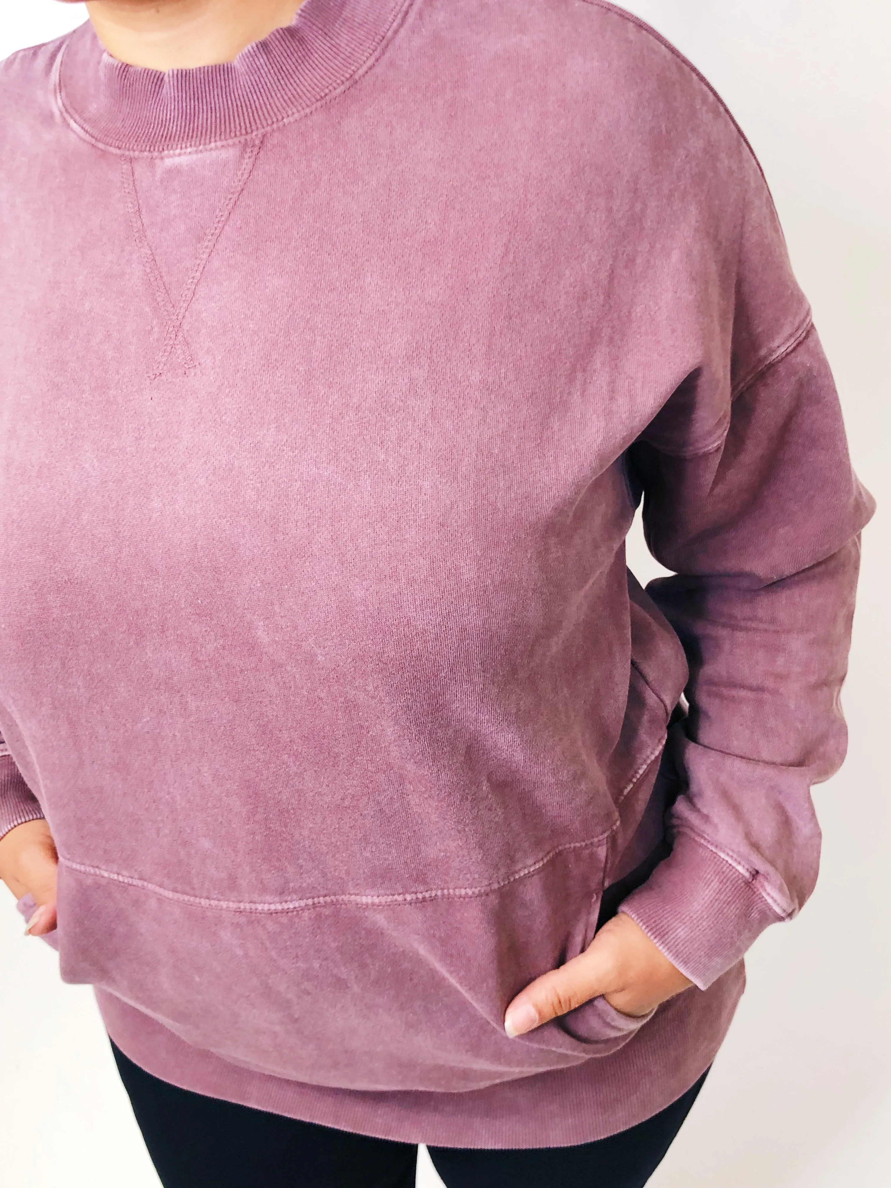 #k605 Feeling Good, Like I Should Pullover (Mauve)